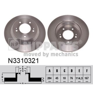 Stabdžių diskas NIPPARTS N3310321