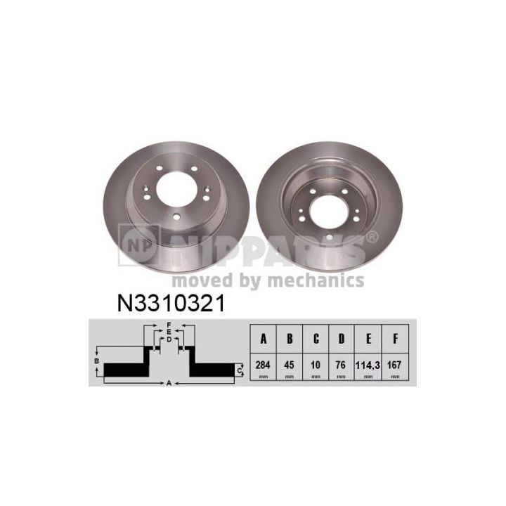 Stabdžių diskas NIPPARTS N3310321