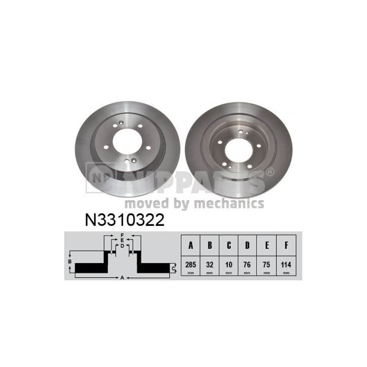 Stabdžių diskas NIPPARTS N3310322