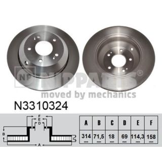 Stabdžių diskas NIPPARTS N3310324