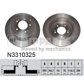 Stabdžių diskas NIPPARTS N3310325