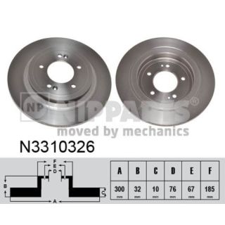 Stabdžių diskas NIPPARTS N3310326