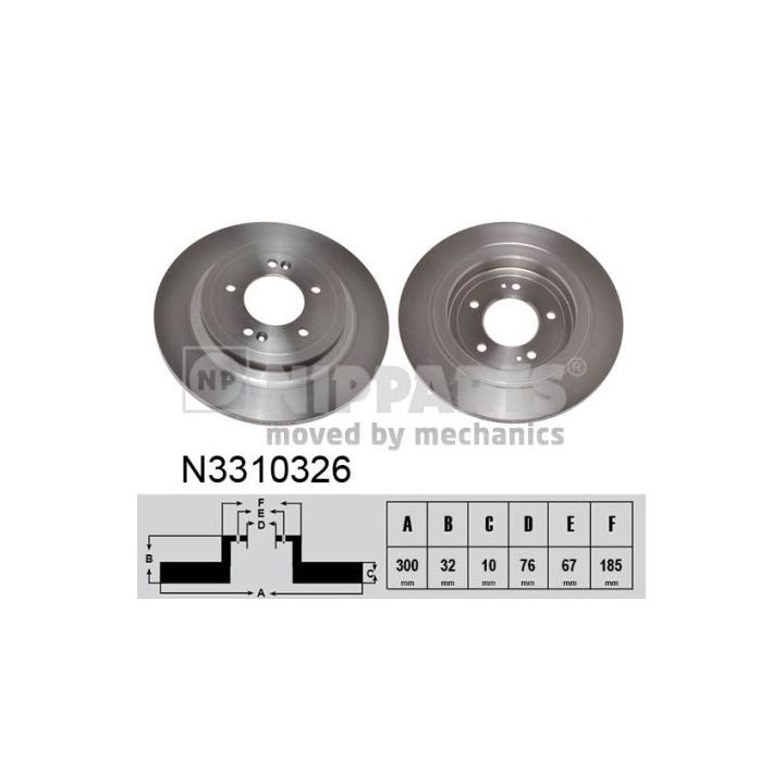 Stabdžių diskas NIPPARTS N3310326