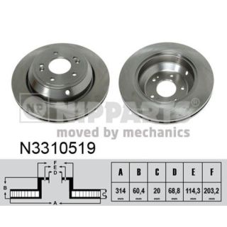 Stabdžių diskas NIPPARTS N3310519