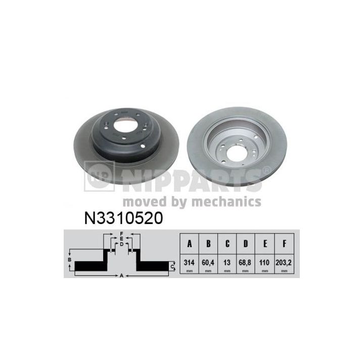 Stabdžių diskas NIPPARTS N3310520