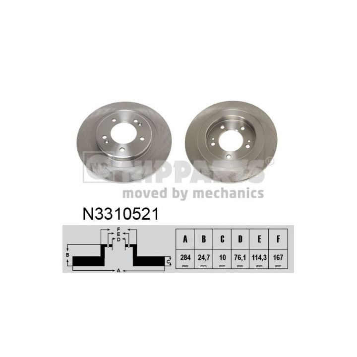 Stabdžių diskas NIPPARTS N3310521