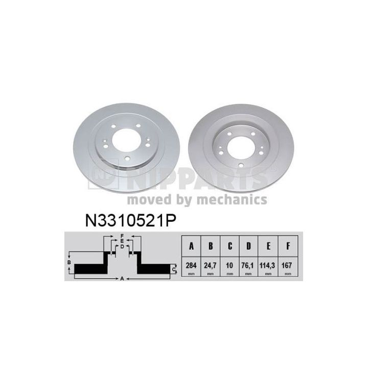Stabdžių diskas NIPPARTS N3310521P
