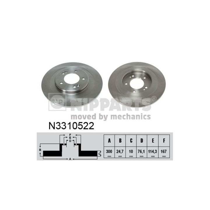 Stabdžių diskas NIPPARTS N3310522