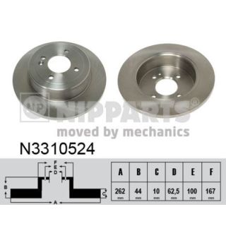 Stabdžių diskas NIPPARTS N3310524
