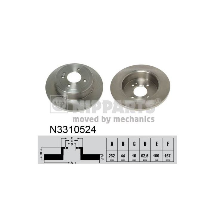 Stabdžių diskas NIPPARTS N3310524