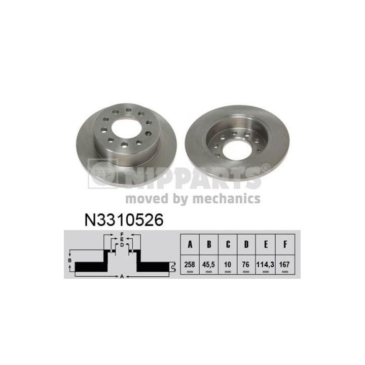 Stabdžių diskas NIPPARTS N3310526