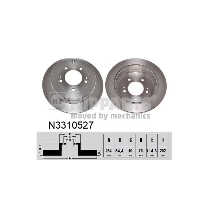 Stabdžių diskas NIPPARTS N3310527