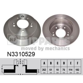 Stabdžių diskas NIPPARTS N3310529