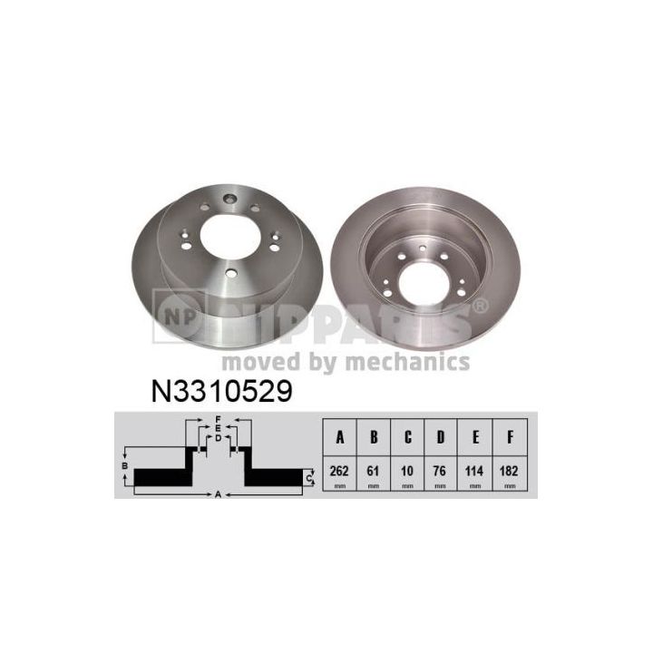 Stabdžių diskas NIPPARTS N3310529