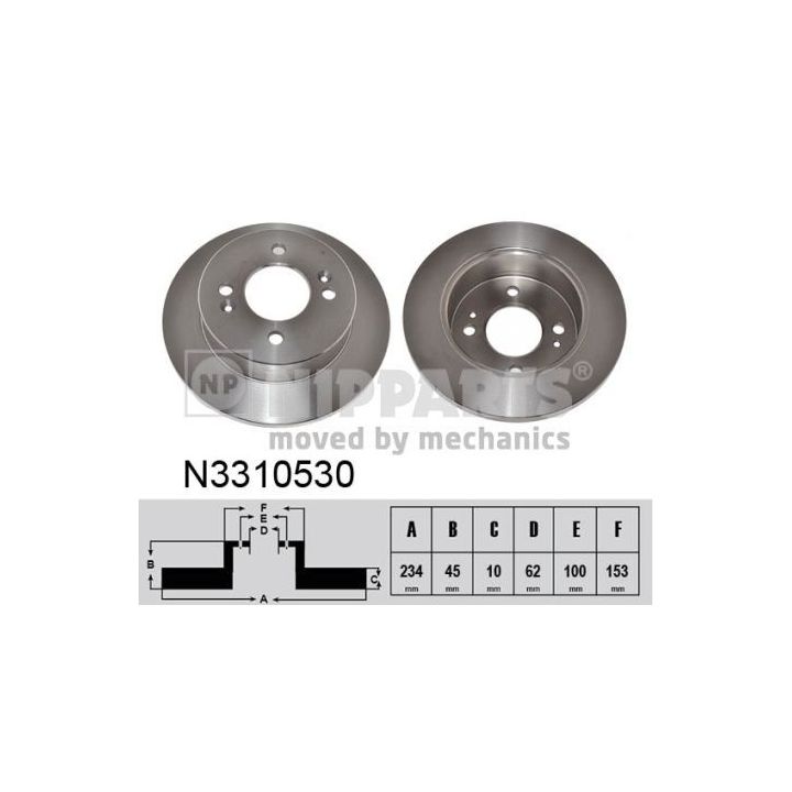 Stabdžių diskas NIPPARTS N3310530