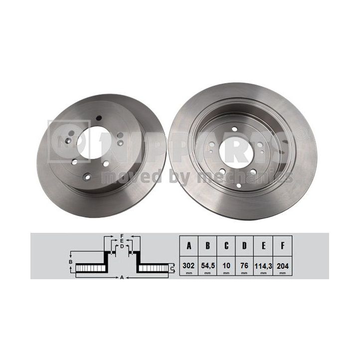 Stabdžių diskas NIPPARTS N3310533