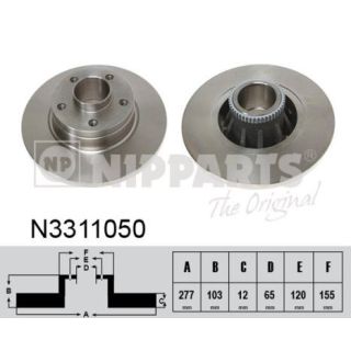 Stabdžių diskas NIPPARTS N3311050