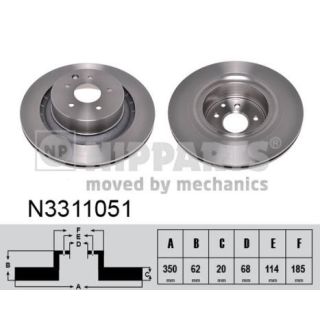 Stabdžių diskas NIPPARTS N3311051