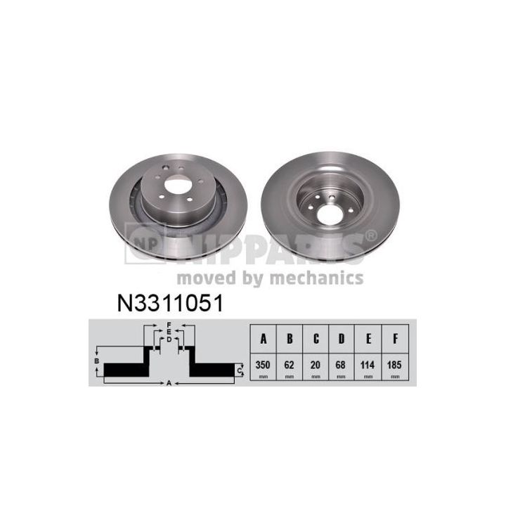 Stabdžių diskas NIPPARTS N3311051