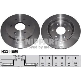 Stabdžių diskas NIPPARTS N3311059