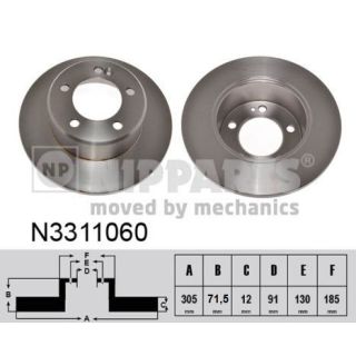 Stabdžių diskas NIPPARTS N3311060