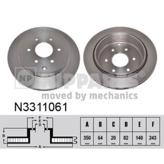 Stabdžių diskas NIPPARTS N3311061