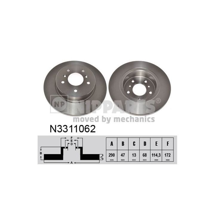 Stabdžių diskas NIPPARTS N3311062