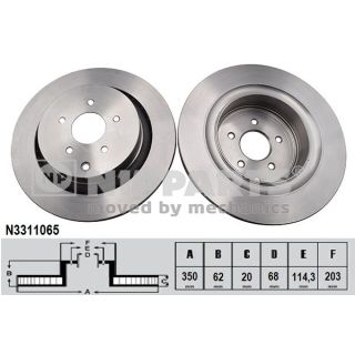 Stabdžių diskas NIPPARTS N3311065