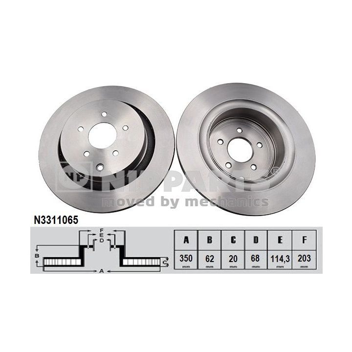 Stabdžių diskas NIPPARTS N3311065