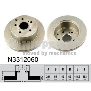 Stabdžių diskas NIPPARTS N3312060