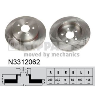 Stabdžių diskas NIPPARTS N3312062