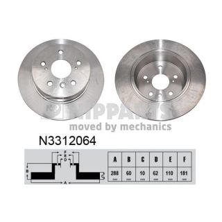 Stabdžių diskas NIPPARTS N3312064