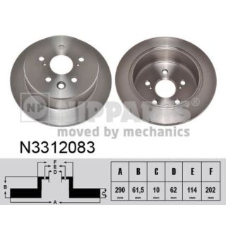 Stabdžių diskas NIPPARTS N3312083