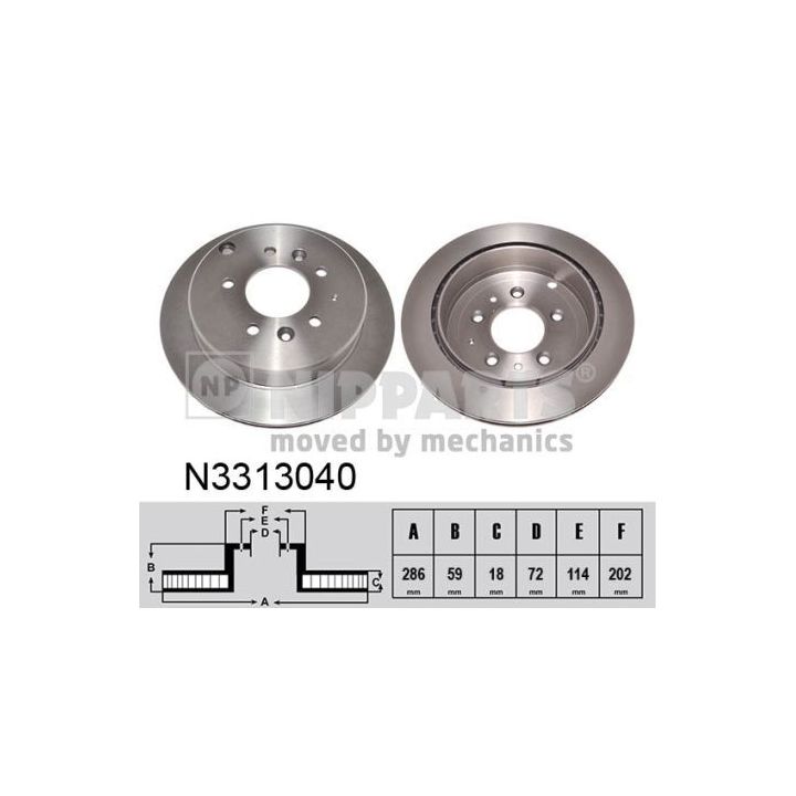Stabdžių diskas NIPPARTS N3313040
