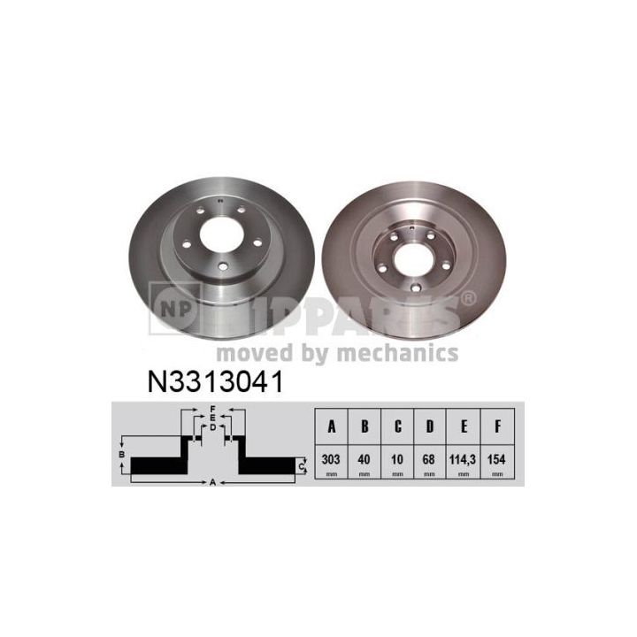 Stabdžių diskas NIPPARTS N3313041