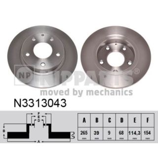 Stabdžių diskas NIPPARTS N3313043