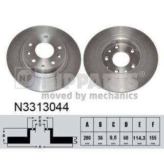 Stabdžių diskas NIPPARTS N3313044