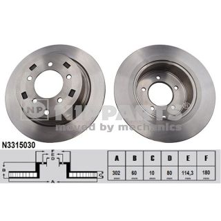 Stabdžių diskas NIPPARTS N3315030