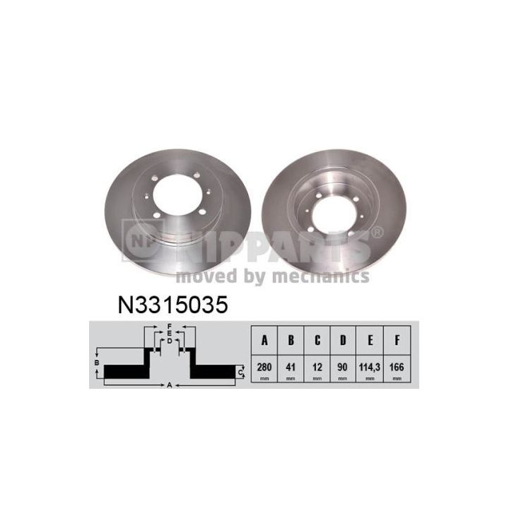 Stabdžių diskas NIPPARTS N3315035
