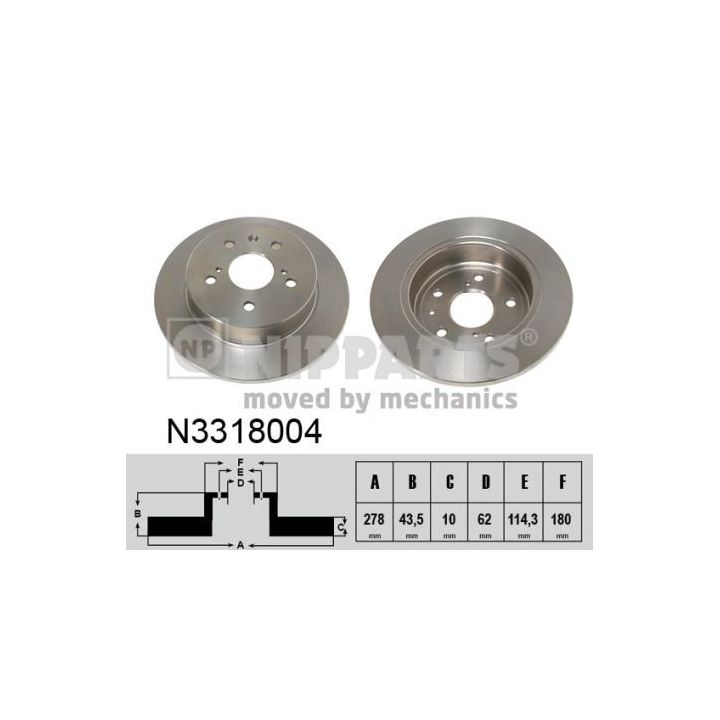 Stabdžių diskas NIPPARTS N3318004