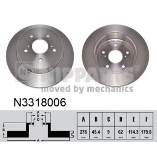Stabdžių diskas NIPPARTS N3318006