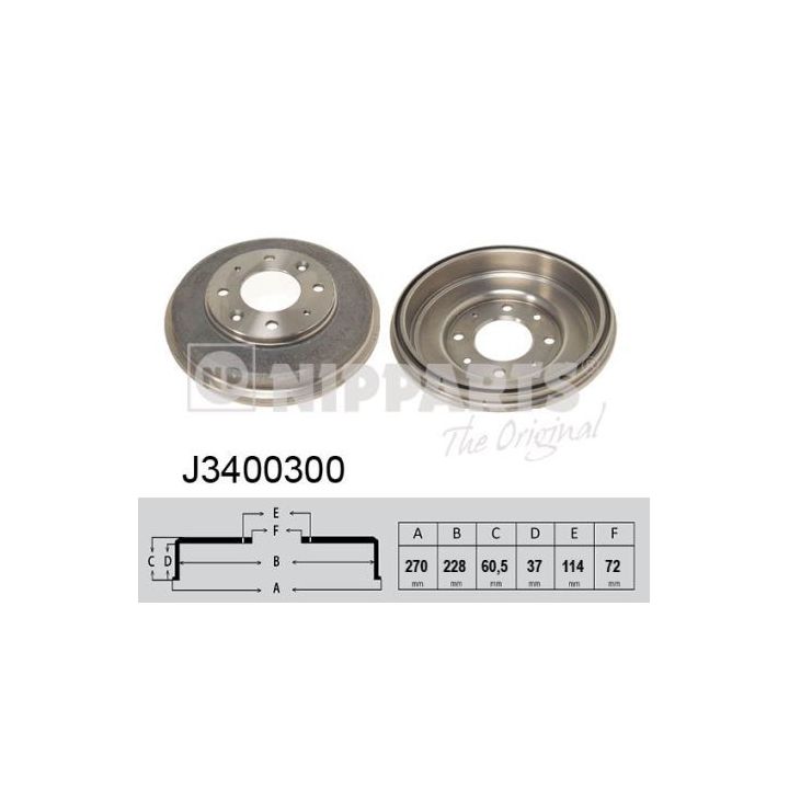Stabdžių būgnas NIPPARTS J3400300