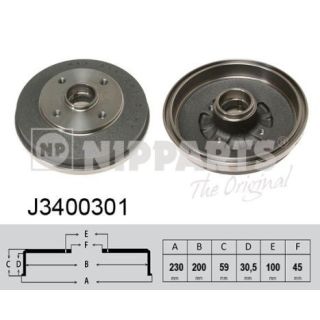 Stabdžių būgnas NIPPARTS J3400301