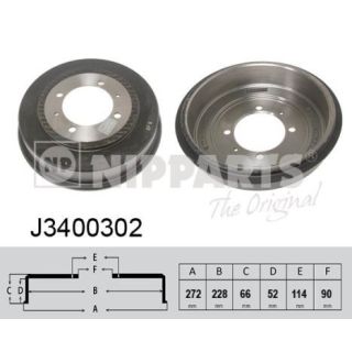 Stabdžių būgnas NIPPARTS J3400302