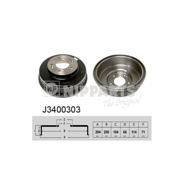 Stabdžių būgnas NIPPARTS J3400303