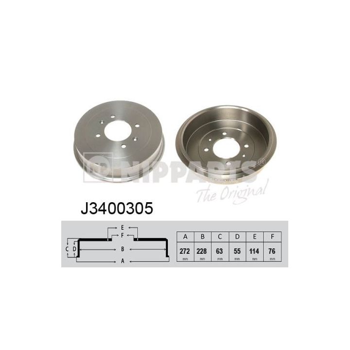 Stabdžių būgnas NIPPARTS J3400305