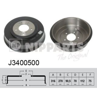 Stabdžių būgnas NIPPARTS J3400500