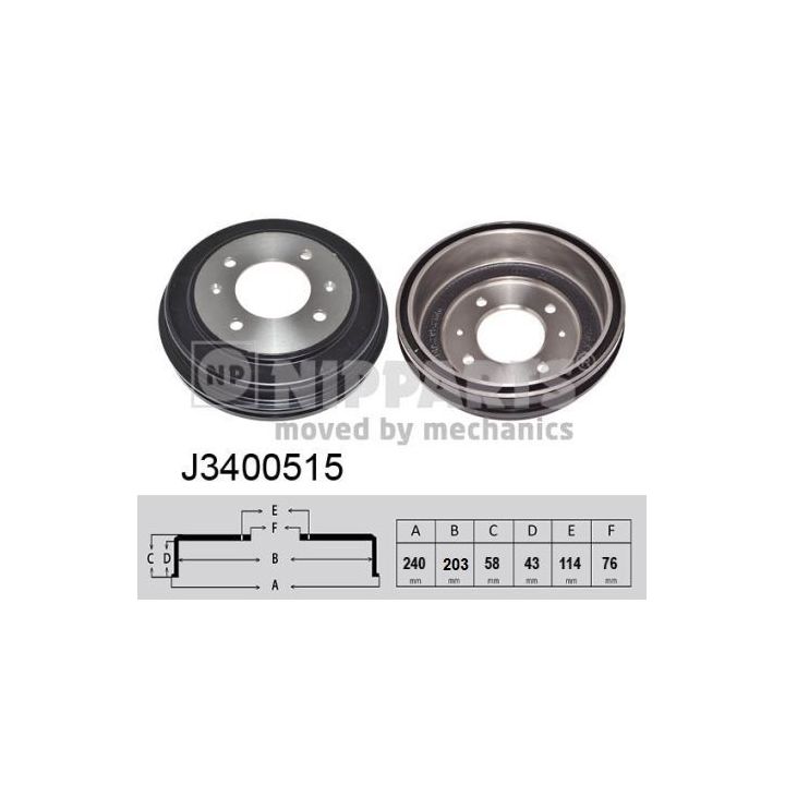 Stabdžių būgnas NIPPARTS J3400515