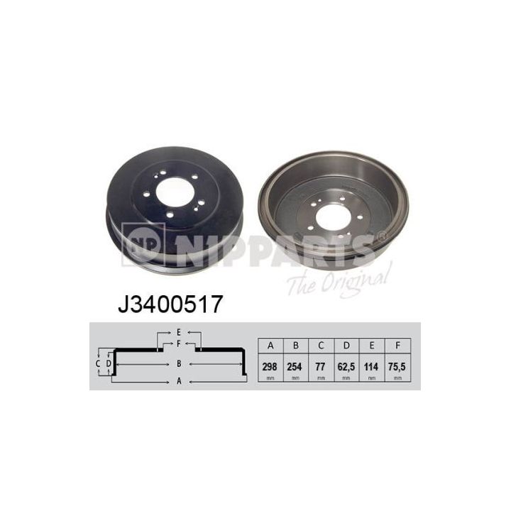 Stabdžių būgnas NIPPARTS J3400517