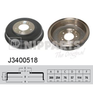 Stabdžių būgnas NIPPARTS J3400518